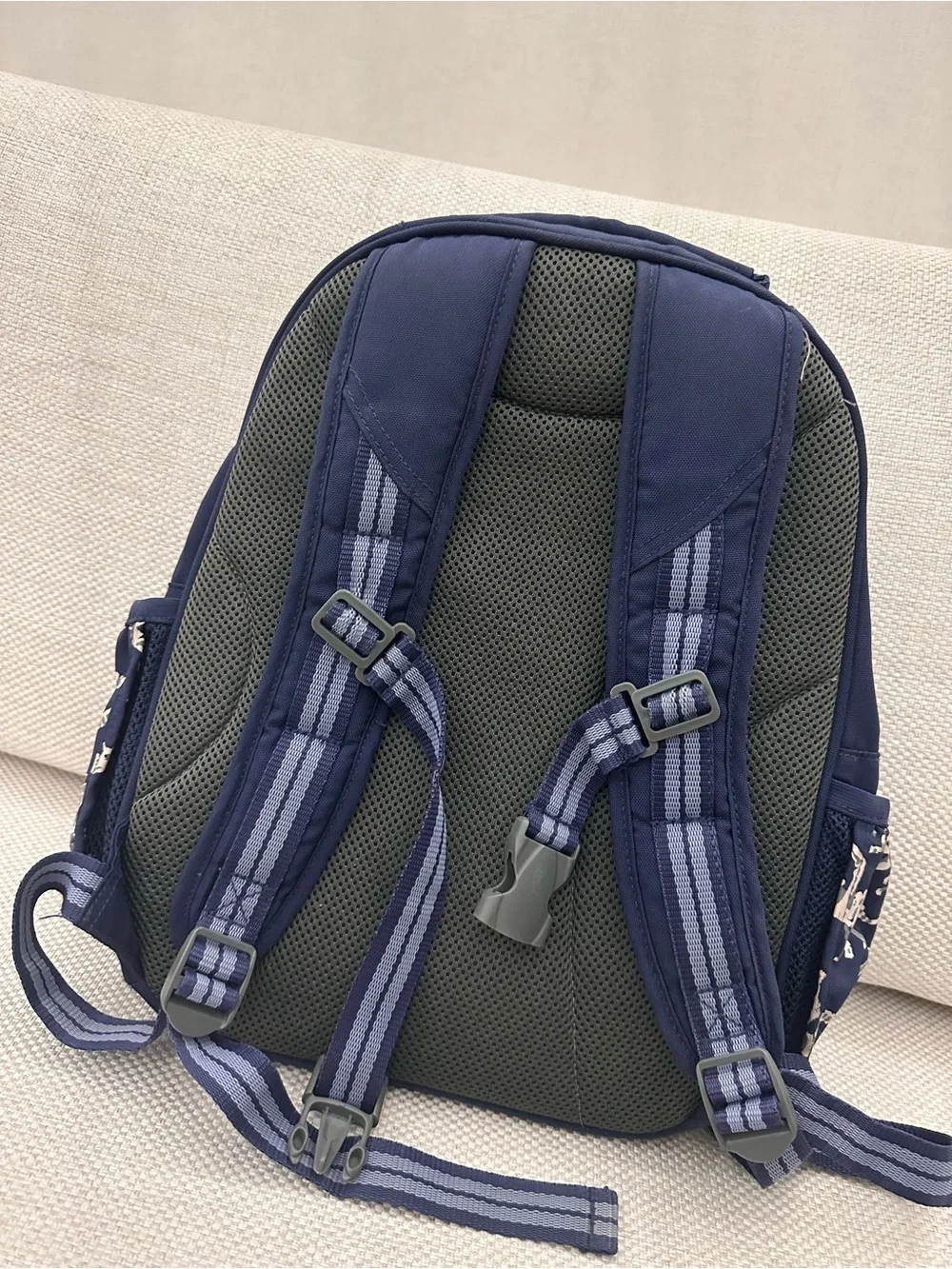Pottery Barn Kids Navy Dinosaur Skeleton Backpack with Name Patch
